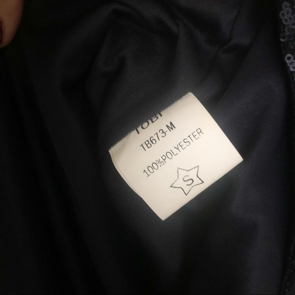 Tobi sparkler sequin mini dress - navy - Picture 6 of 8